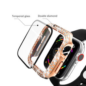 Protecteur d'écran en verre à couverture complète en forme de diamant pour Apple Watch Series 4 5 6 7 <span class=keywords><strong>8</strong></span> 10 Ultra 49mm <span class=keywords><strong>Iwatch</strong></span> Cover 40 41 42 44 45 46mm - Product Image 3