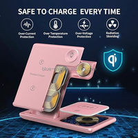 Lampe de table pliante Led Touch avec logo pliable 15W rapide double 3 en 1 bon marché montre chargeur de montre sans fil aimant de charge