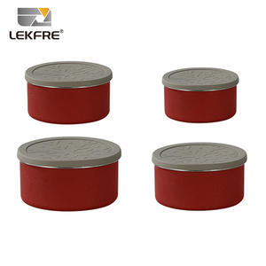 Lekfre Grote RVS Opbergcontainers Poedercoating <span class=keywords><strong>Container</strong></span> met siliconen deksel SS304 Opbergdoos Stapelbaar - Product Image 5