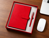 Ensemble cadeau de bureau promotionnel personnalisé 2026 en cuir PU pratique avec stylo et carnet