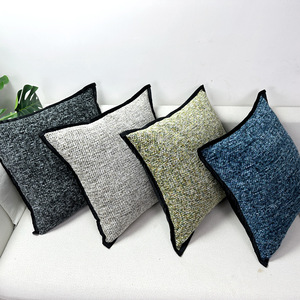18x18 Inch Soft Chenille Pillow Covers for Sofa Living Room Couch Solid Dyed Cases - Product Image 4