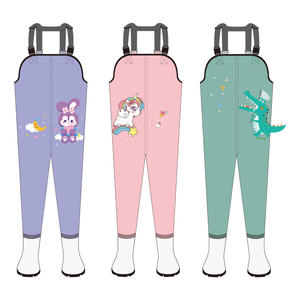 Combinaison de pêche intégrale pour enfants avec imprimé dessin animé en PVC, idéale pour la plage, la pêche, les centres de villégiature, printemps, été, automne, hiver - Product Image 1