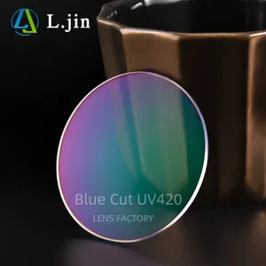 Usine 1.60 prescription optique Uv420 Blue cut block Light lentes opticos asphériques Mr-8 lentille ophtalmique Shmc à vision unique