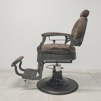 Chaise de barbier vintage, salon de beauté, chaise de barbier rétro avec pompe hydraulique, capacité de poids de 450 livres