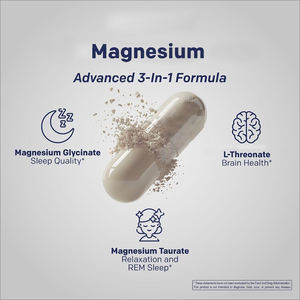 Complexe de suppléments de magnésium personnalisé 12-en-1 : Citrate, Glycinate, <span class=keywords><strong>Chlorure</strong></span>, Bisglycinate de magnésium en capsules - Product Image 2