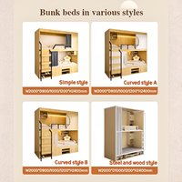 Lit superposé moderne en bois pour étudiants et jeunes pour dortoirs Hôtels capsule Écoles Appartements et auberges de jeunesse pour chambres à coucher