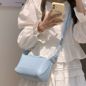 Korean Style Dumpling Bag Blue PU Leather Crossbody Small <b>Square</b> Women's Commuting Chest Bag Spring 2025 - Product Image 1