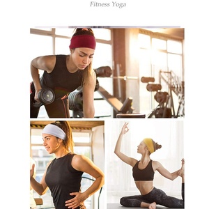 Fasce per <span class=keywords><strong>capelli</strong></span> asciutti in tinta unita antiscivolo all'ingrosso esercizio di allenamento Fitness e Yoga indossare la fascia per la testa adatta per gli uomini delle donne - Product Image 2