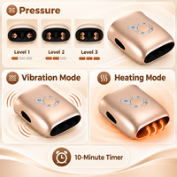 Masseur de main électrique OEM ODM, mini appareil de massage des mains sans fil rechargeable avec chaleur et compression d'air pour soulager les paumes
