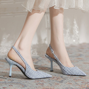 Sandalias de Tacón Alto de Verano para Mujer, Estilo Xiaoxiangfeng de Alta Gama, con Punta en Pico, Tacón Delgado, Cómodas, para Usar con Faldas - Product Image 5