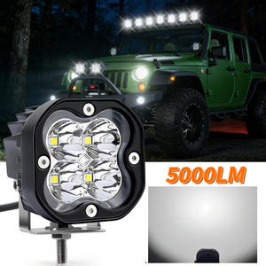 Focos LED RGB Cuadrados de 40W y 3 Pulgadas para Motocicleta, Luces de Trabajo Impermeables con 4 Lentes, 2 Años de Garantía, Faros Antiniebla para Autos y Camiones - Product Image 4