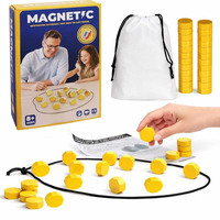 Jeu d'échecs magnétique avec 20 aimants et cordon, jeu de société éducatif portable pour enfants et adultes, idéal pour les voyages en famille et les soirées amusantes