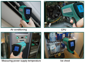 Le thermomètre <span class=keywords><strong>infrarouge</strong></span> MT-4606-C Pro'skit mesure avec précision la température des climatiseurs, des alimentations CPU et des congélateurs - Product Image 6