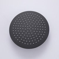 Colonne de douche de plage moderne noire mate en acier inoxydable à poignée unique, autoportante pour piscine, jardin et extérieur