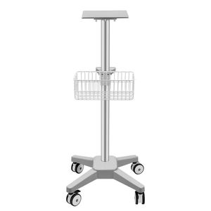 Wholesale aluminum alloy fixed monitor trolley, medical trolley with <b>wire</b> <b>basket</b>, hospital monitor trolley - Product Image 5