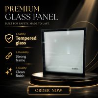 Verre trempé sur mesure, verre de sécurité trempé plat et incurvé avec trous percés et découpes