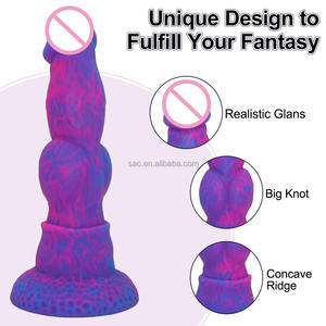 SacKnove <span class=keywords><strong>Fancy</strong></span> Adultos Juguete sexual de alta calidad Flexible Curved Monster Thrusting Butt Anal Dildo Plug Anal Dildo para hombres y mujeres - Product Image 2
