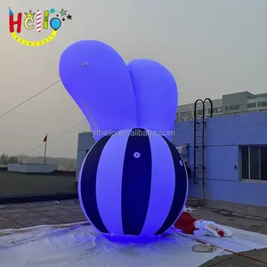 सजावट प्रकाश धारी प्रोप inflatable मंच सजावट काले और सफेद