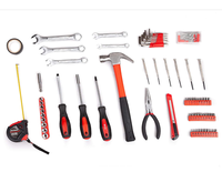 Ensemble d'outils ménagers Dandi en acier au chrome-vanadium de 61 pièces avec boîte de rangement en plastique pour les réparations domestiques DIY