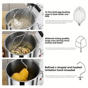 Batidora de Huevos y Máquina para Crema, Equipo de Cocina con Motor Potente para Mezclar Repostería, Amasar y Más - Product Image 4