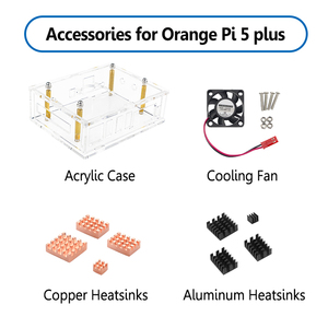 Caja de acrílico transparente para Orange Pi 5 Plus, conjunto opcional de ventilador de refrigeración y disipador de calor para <span class=keywords><strong>OPi</strong></span> 5 Plus - Product Image 3