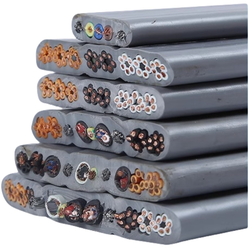 High Quality Low Voltage PVC Insulated Unshielded PVC Elevator Traveling Reel Flat Cable