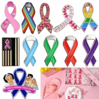 Pin Bros Logam Khusus untuk Kesadaran Kanker Payudara, Bros Enamel Pink Oktober untuk Hari Kanker Payudara