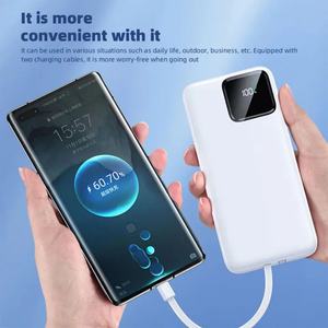 10000mAh Portable Power Bank with Digital Display Built-in <b>Cables</b> Emergency External Battery Display Power Station - Product Image 6