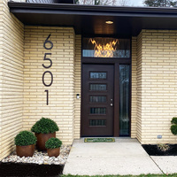 Cosun – lettre murale en laiton 3d, maison brossée, découpe laser, extérieur, métal massif, signe de lettre en laiton