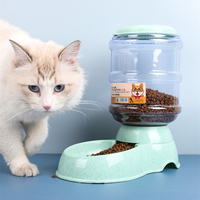 Fontaine à eau jetable en plastique de 3,8 L pour animaux de compagnie, distributeur automatique d'eau et de nourriture pour animaux, bol d'eau pour chat et chien