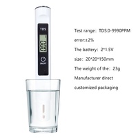 Stylo de test de qualité de l'eau TDS de haute précision Détecteur d'eau du robinet à main pour un usage domestique à boire direct