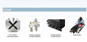 Jingjiu 923(S) Desmontadora de Neumáticos Semiautomática para Automóviles, Diámetro Máximo de Rueda de 24"/22" (960 mm), Presión de Aire de 8-10 Bares, Fuente de Alimentación de 110-415 V - Product Image 4
