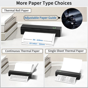 Multifunctional <b>Portable</b> N80 <b>A4</b> Thermal <b>Printer</b> Supports 210/216mm Width Thermal Paper Printing USB - Product Image 4