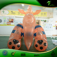 Hongyi - Figura Inflable de Pokémon Arcanine Transparente, Animal Inflable con Sonido