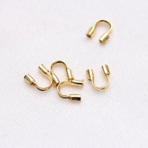 Aksesori gelang Fashion DIY slider dapat disesuaikan, berlapis emas 18K kuningan permata pelindung kawat - Product Image 3