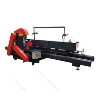 Scie à table semi-automatique 380V pour bois carré, idéale pour la vente au détail et l'usage domestique, coupe horizontale de bûches avec moteur