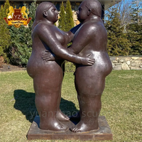 Offre Spéciale Taille Personnalisée Célèbre Grosse Femmes Statue Sculpture En Bronze Herbe En Métal grandeur nature pour la Décoration Extérieure
