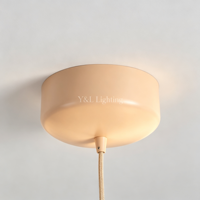 Lampe suspendue en fer bleu creux, style nordique, pour salle à manger, chambre à coucher, chambre d'enfant, café, décoration de la maison