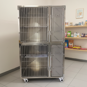 Gabbia per Gatti Personalizzata a <span class=keywords><strong>2</strong></span> Piani in Acciaio Inossidabile 304 - Product Image 1