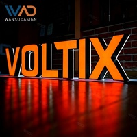 Grandes lettres de canal LED 3D autoportantes personnalisées Enseigne lumineuse d'extérieur pour éclairage d'entreprise Personnalisé pour l'extérieur