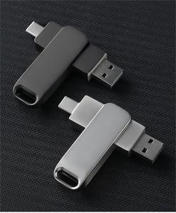 Metal <strong>USB</strong> <strong>Flash</strong> Drive Swivel Type-c <strong>USB</strong> <strong>Flash</strong> Drive 2 In 1 Type-c <strong>USB</strong> <strong>Flash</strong> Drive With Custom Logo - Product Image 3