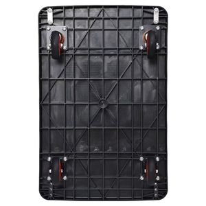 Chariot à roulettes pliable et portable en plastique robuste avec plateforme plate et roues pivotantes à 360 degrés pour le transport de marchandises et de remorques de food truck - Product Image 5