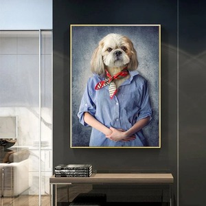 Pittura su tela Art Deco con animali astratti retrò <span class=keywords><strong>da</strong></span> parete con vestito di elefante leone per soggiorno decorazioni per la casa <span class=keywords><strong>Poster</strong></span> - Product Image 6