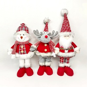 LINGKAI Muñeco de Peluche de Papá Noel y Muñeco de Nieve para Decoración Navideña, Regalo de Navidad, Decoración para Fiestas en Casa - Product Image 6