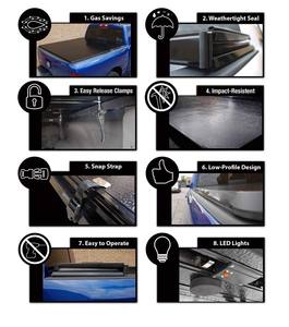 Funda rígida y flexible para <span class=keywords><strong>cama</strong></span> de camión, cubierta duradera para Ford Maverick, 2022 - 2023 - Product Image 3