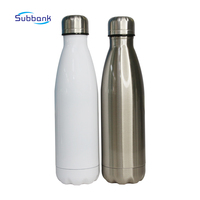 Subbank vente en gros 17oz Sublimation bouteille d'eau blancs sport Cola tasse gobelet Double paroi isolée sous vide Sublimation bouteille