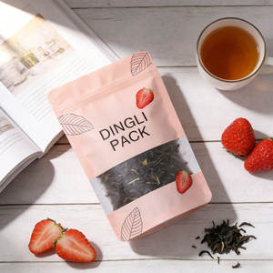 Bolsas de Embalaje de Plástico Reutilizables con Logotipo Personalizado, Bolsas Vacías para Envasar Granos de Café y Té de Hojas Sueltas con Ventana Transparente - Product Image 1