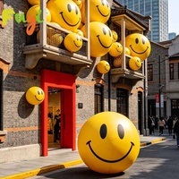 Ballon géant gonflable personnalisé avec des émoticônes, visage souriant gonflable, grand modèle de visage pour affichage publicitaire