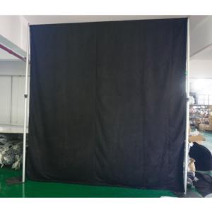 Aluminum Adjustable Event Stage <b>Pipe</b> and Drape Backdrop <b>Stand</b> with Silver Velvet/Chiffon Drapes for Wedding & Trade Show Use - Product Image 2