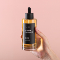 Flacon de lotion en verre de 200 ml, impression personnalisée de luxe, conteneur vide pour sérum de soin de la peau, tête de pompe, emballage cosmétique pour soins de la peau, service OEM